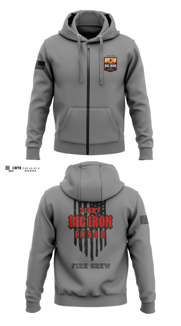 Zip Hoodie, Big Iron, Fire Department, Teamtime, Team time, sublimation, custom sports apparel, team uniforms, spirit wear, spiritwear, sports uniforms, custom shirts, team store, custom team store, fundraiser sports, apparel fundraiser