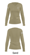 University of Tampa Army ROTC 14047463 Women's Long Sleeve V-neck Shirt - 97