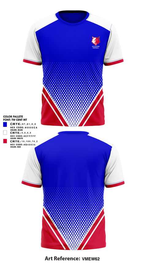 Short Sleeve Performance Shirt, Castleford High School Football, , Teamtime, Team time, sublimation, custom sports apparel, team uniforms, spirit wear, spiritwear, sports uniforms, custom shirts, team store, custom team store, fundraiser sports, apparel fundraiser