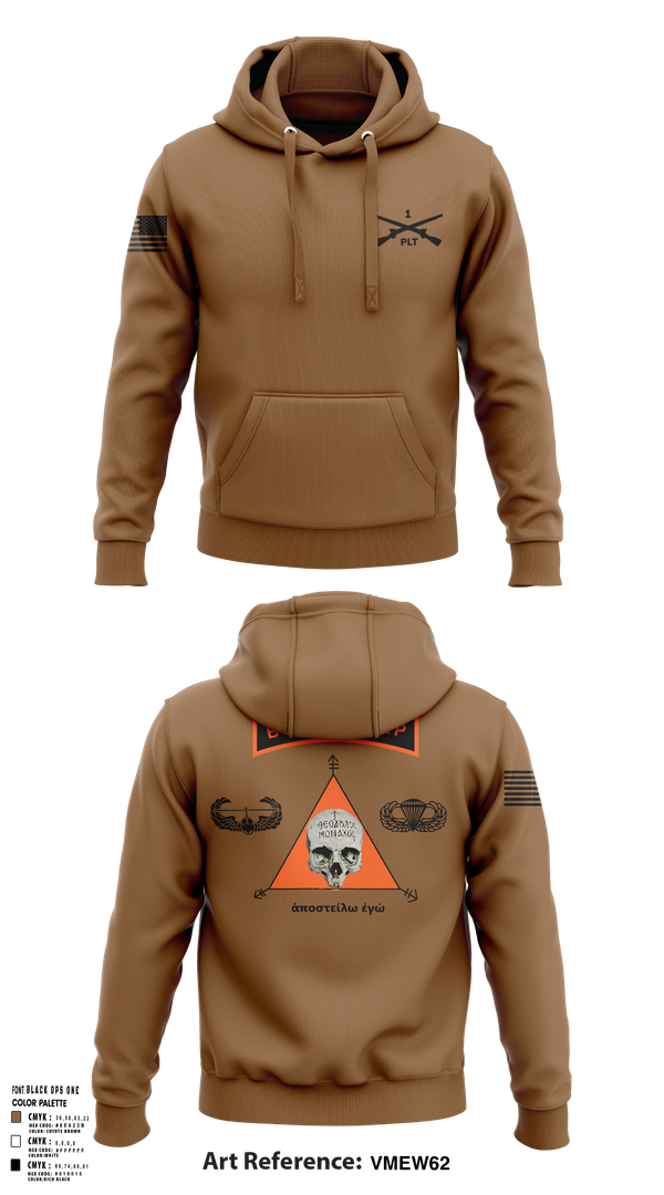 Hoodie, 1st PLT B Co 1-173IN, , Teamtime, Team time, sublimation, custom sports apparel, team uniforms, spirit wear, spiritwear, sports uniforms, custom shirts, team store, custom team store, fundraiser sports, apparel fundraiser