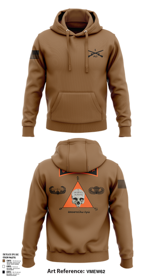 Hoodie, 1st PLT B Co 1-173IN, , Teamtime, Team time, sublimation, custom sports apparel, team uniforms, spirit wear, spiritwear, sports uniforms, custom shirts, team store, custom team store, fundraiser sports, apparel fundraiser
