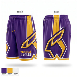 Mens Basketball Shorts, Connell eagles, Men's Basketball, Teamtime, Team time, sublimation, custom sports apparel, team uniforms, spirit wear, spiritwear, sports uniforms, custom shirts, team store, custom team store, fundraiser sports, apparel fundraiser