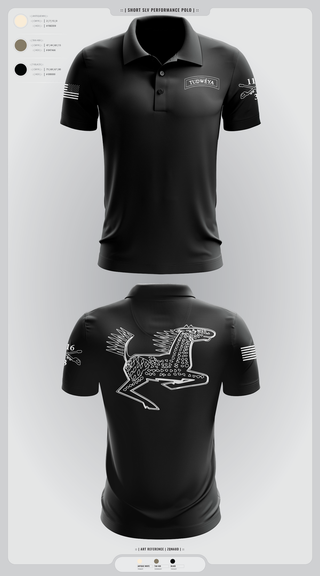 Short Sleeve Performance Polo, DET 1 HHC 3-116 CAV, Army, Teamtime, Team time, sublimation, custom sports apparel, team uniforms, spirit wear, spiritwear, sports uniforms, custom shirts, team store, custom team store, fundraiser sports, apparel fundraiser