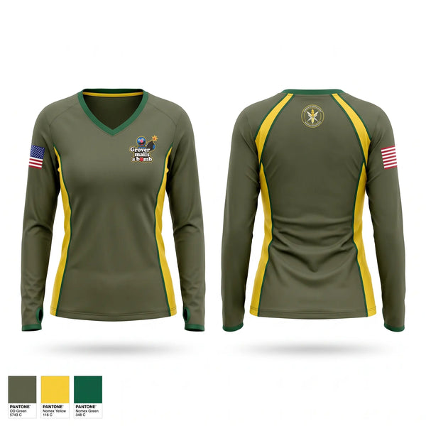 Womens Long Sleeve Vneck Shirt, Smfp, Fire Department, Teamtime, Team time, sublimation, custom sports apparel, team uniforms, spirit wear, spiritwear, sports uniforms, custom shirts, team store, custom team store, fundraiser sports, apparel fundraiser