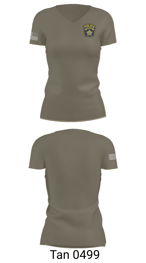 West Milwaukee Police Department 46742800 Women's Short Sleeve V-neck Shirt - 6