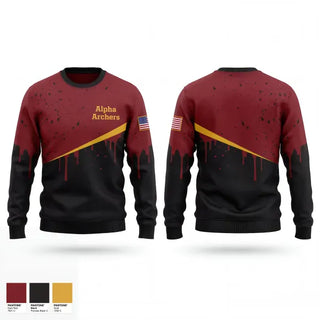 Crew Neck Sweatshirt, Alpha Archers, Air Force, Teamtime, Team time, sublimation, custom sports apparel, team uniforms, spirit wear, spiritwear, sports uniforms, custom shirts, team store, custom team store, fundraiser sports, apparel fundraiser