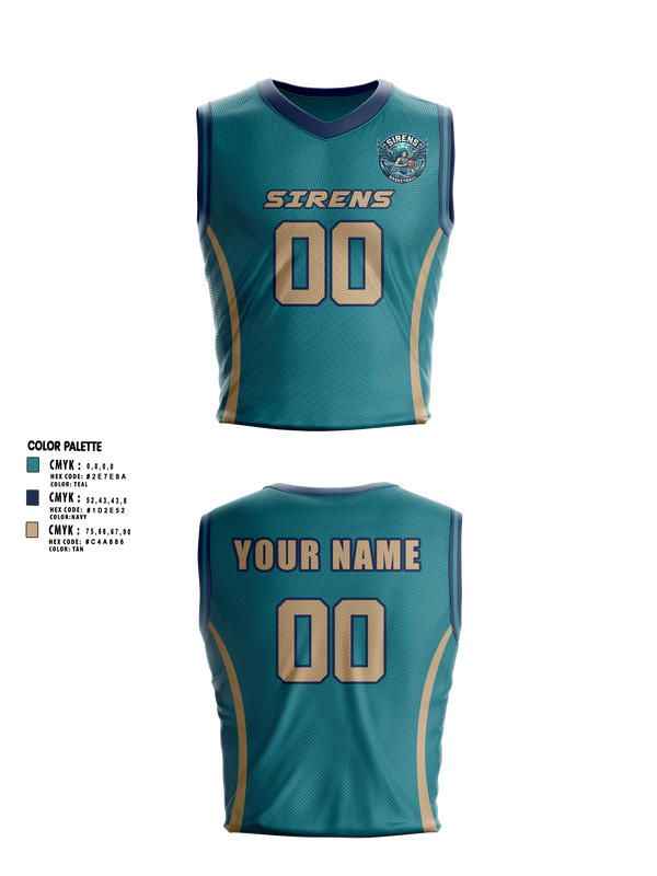 Womens Basketball Jersey, Siren's Academy, Women's Basketball, Teamtime, Team time, sublimation, custom sports apparel, team uniforms, spirit wear, spiritwear, sports uniforms, custom shirts, team store, custom team store, fundraiser sports, apparel fundraiser