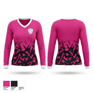 Womens Long Sleeve Vneck Shirt, Detroit Revive Volleyball, Women's Volleyball, Teamtime, Team time, sublimation, custom sports apparel, team uniforms, spirit wear, spiritwear, sports uniforms, custom shirts, team store, custom team store, fundraiser sports, apparel fundraiser