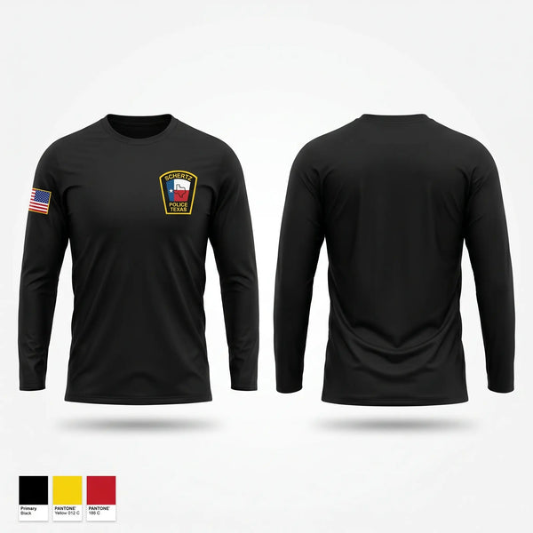 Long Sleeve Performance Shirt, Schertz PD, Police, Teamtime, Team time, sublimation, custom sports apparel, team uniforms, spirit wear, spiritwear, sports uniforms, custom shirts, team store, custom team store, fundraiser sports, apparel fundraiser