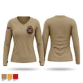 Macon-Bibb Fire Investigation Division Women's Long Sleeve V-neck Shirt - 1