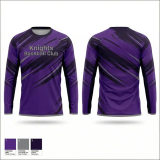 Long Sleeve Performance Shirt, Knights Baseball Club, Baseball, Teamtime, Team time, sublimation, custom sports apparel, team uniforms, spirit wear, spiritwear, sports uniforms, custom shirts, team store, custom team store, fundraiser sports, apparel fundraiser