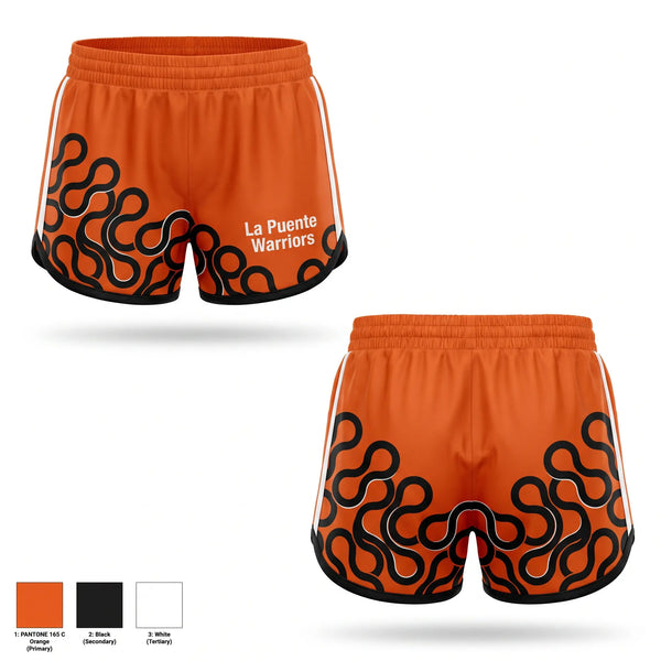 Womens Shorts, La Puente Warriors, , Teamtime, Team time, sublimation, custom sports apparel, team uniforms, spirit wear, spiritwear, sports uniforms, custom shirts, team store, custom team store, fundraiser sports, apparel fundraiser