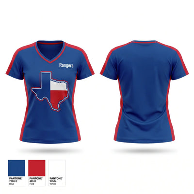 Rangers Women's Short Sleeve V-neck Shirt - 1