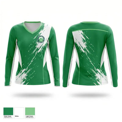 Mill Valley Tennis Club 32972266 Women's Long Sleeve V-neck Shirt - 1