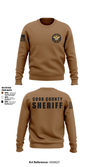 Crew Neck Sweatshirt, Cook County Sheriff’s Office, Police, Teamtime, Team time, sublimation, custom sports apparel, team uniforms, spirit wear, spiritwear, sports uniforms, custom shirts, team store, custom team store, fundraiser sports, apparel fundraiser