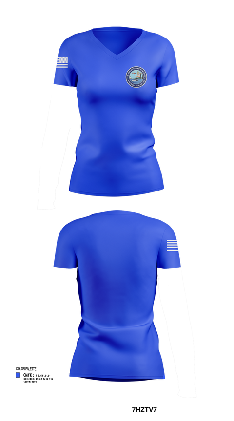 Womens Short Sleeve Vneck Shirt, Tarrytown Flotilla 014-06-06, Coast Guard, Teamtime, Team time, sublimation, custom sports apparel, team uniforms, spirit wear, spiritwear, sports uniforms, custom shirts, team store, custom team store, fundraiser sports, apparel fundraiser
