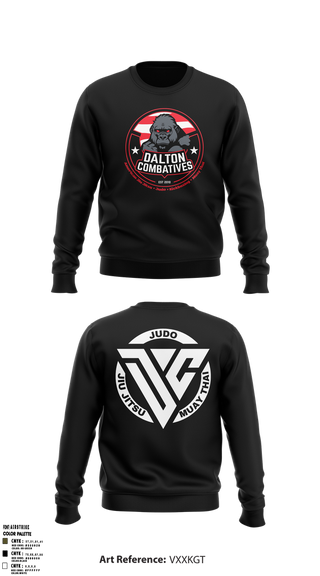 Crew Neck Sweatshirt, DALTON COMBATIVES, , Teamtime, Team time, sublimation, custom sports apparel, team uniforms, spirit wear, spiritwear, sports uniforms, custom shirts, team store, custom team store, fundraiser sports, apparel fundraiser