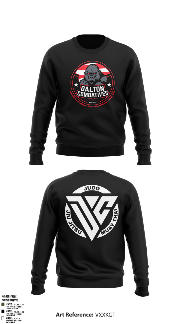 Crew Neck Sweatshirt, DALTON COMBATIVES, , Teamtime, Team time, sublimation, custom sports apparel, team uniforms, spirit wear, spiritwear, sports uniforms, custom shirts, team store, custom team store, fundraiser sports, apparel fundraiser