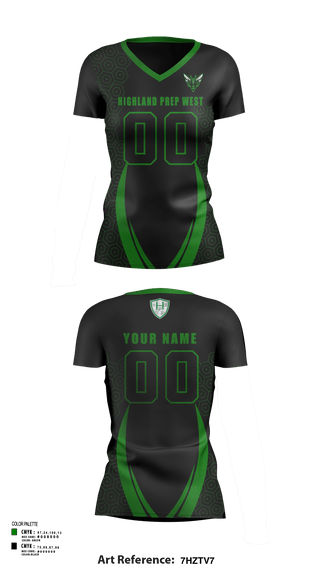 Women's Short Sleeve Vneck Shirt, Highland Prep West Volleyball, Women's Volleyball, Teamtime, Team time, sublimation, custom sports apparel, team uniforms, spirit wear, spiritwear, sports uniforms, custom shirts, team store, custom team store, fundraiser sports, apparel fundraiser