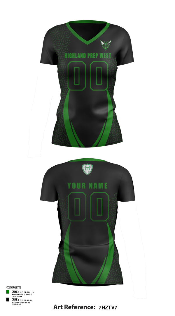 Women's Short Sleeve Vneck Shirt, Highland Prep West Volleyball, Women's Volleyball, Teamtime, Team time, sublimation, custom sports apparel, team uniforms, spirit wear, spiritwear, sports uniforms, custom shirts, team store, custom team store, fundraiser sports, apparel fundraiser
