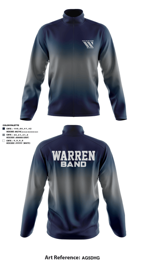 Fleece Jacket, Warren Band Boosters, Spirit Store, Teamtime, Team time, sublimation, custom sports apparel, team uniforms, spirit wear, spiritwear, sports uniforms, custom shirts, team store, custom team store, fundraiser sports, apparel fundraiser