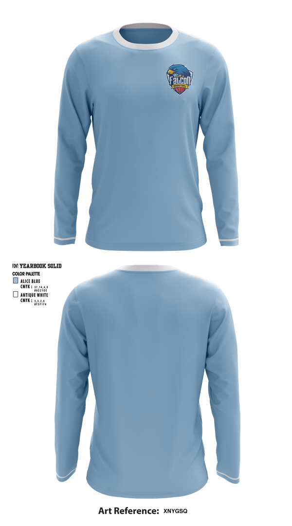 Long Sleeve Performance Shirt, FALCONS, Men's Basketball, Teamtime, Team time, sublimation, custom sports apparel, team uniforms, spirit wear, spiritwear, sports uniforms, custom shirts, team store, custom team store, fundraiser sports, apparel fundraiser