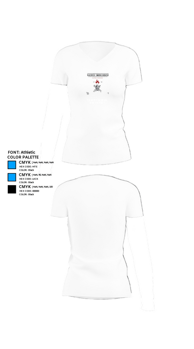 Trinity Church, Northport 43926041 Women's Short Sleeve V-neck Shirt - 18