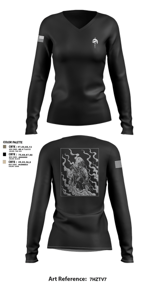 Women's Long Sleeve Vneck Shirt, The Tac Shack, Police, Teamtime, Team time, sublimation, custom sports apparel, team uniforms, spirit wear, spiritwear, sports uniforms, custom shirts, team store, custom team store, fundraiser sports, apparel fundraiser