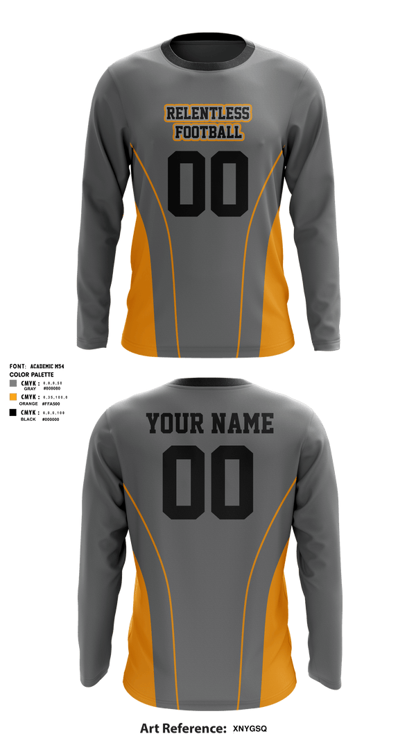 Long Sleeve Performance Shirt, Relentless, Football, Teamtime, Team time, sublimation, custom sports apparel, team uniforms, spirit wear, spiritwear, sports uniforms, custom shirts, team store, custom team store, fundraiser sports, apparel fundraiser