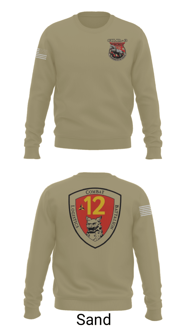 Crew Neck Sweatshirt, CLB 12, Marines, Teamtime, Team time, sublimation, custom sports apparel, team uniforms, spirit wear, spiritwear, sports uniforms, custom shirts, team store, custom team store, fundraiser sports, apparel fundraiser