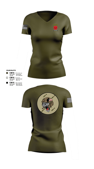 Women's Short Sleeve Vneck Shirt, Aco 1-111th secfor1-111 MTR renew, National Guard, Teamtime, Team time, sublimation, custom sports apparel, team uniforms, spirit wear, spiritwear, sports uniforms, custom shirts, team store, custom team store, fundraiser sports, apparel fundraiser