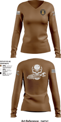FMT 70114026 Women's Long Sleeve V-neck Shirt - 8