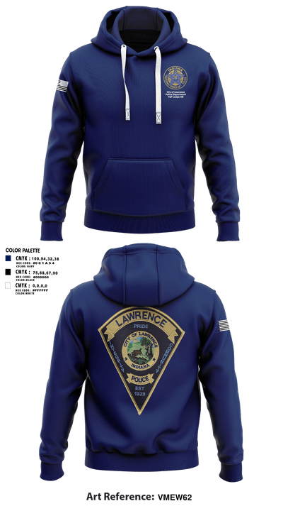 Lawrence Police FOP 1599 95636349 Hoodie - 194