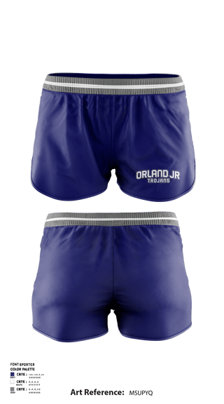Women's Shorts, Orland Jr Trojans Cheer, Cheer, Teamtime, Team time, sublimation, custom sports apparel, team uniforms, spirit wear, spiritwear, sports uniforms, custom shirts, team store, custom team store, fundraiser sports, apparel fundraiser