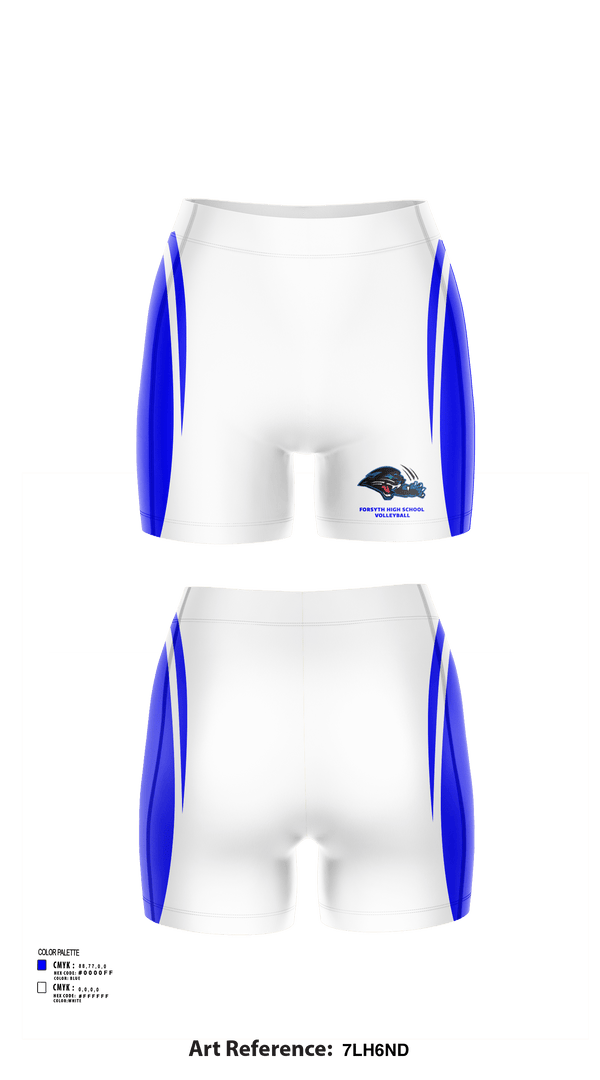 Women's Shorts, Forsyth High School Volleyball, Women's Volleyball, Teamtime, Team time, sublimation, custom sports apparel, team uniforms, spirit wear, spiritwear, sports uniforms, custom shirts, team store, custom team store, fundraiser sports, apparel fundraiser