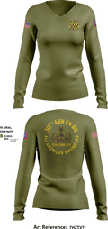 307th Airborne Engineers Battalion 33319086 Women's Long Sleeve V-neck Shirt - 2