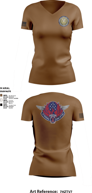 Women's Short Sleeve Vneck Shirt, HHC 3-10 GSAB, Army, Teamtime, Team time, sublimation, custom sports apparel, team uniforms, spirit wear, spiritwear, sports uniforms, custom shirts, team store, custom team store, fundraiser sports, apparel fundraiser