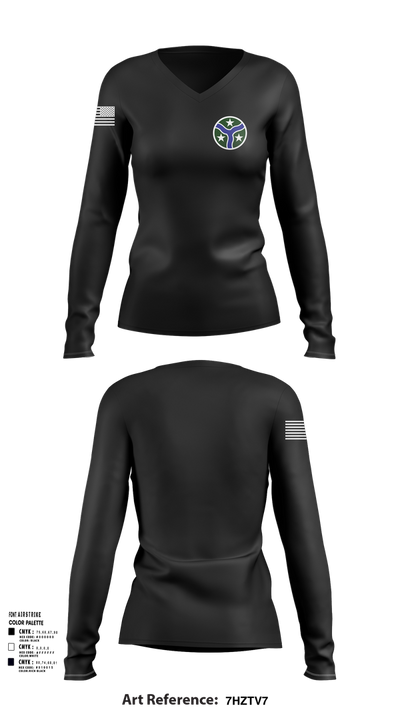 278th Armored Cavalry Regiment 63625582 Women's Long Sleeve V-neck Shirt - 101