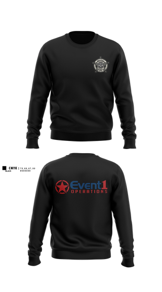 Crew Neck Sweatshirt, Event 1 Operations, , Teamtime, Team time, sublimation, custom sports apparel, team uniforms, spirit wear, spiritwear, sports uniforms, custom shirts, team store, custom team store, fundraiser sports, apparel fundraiser