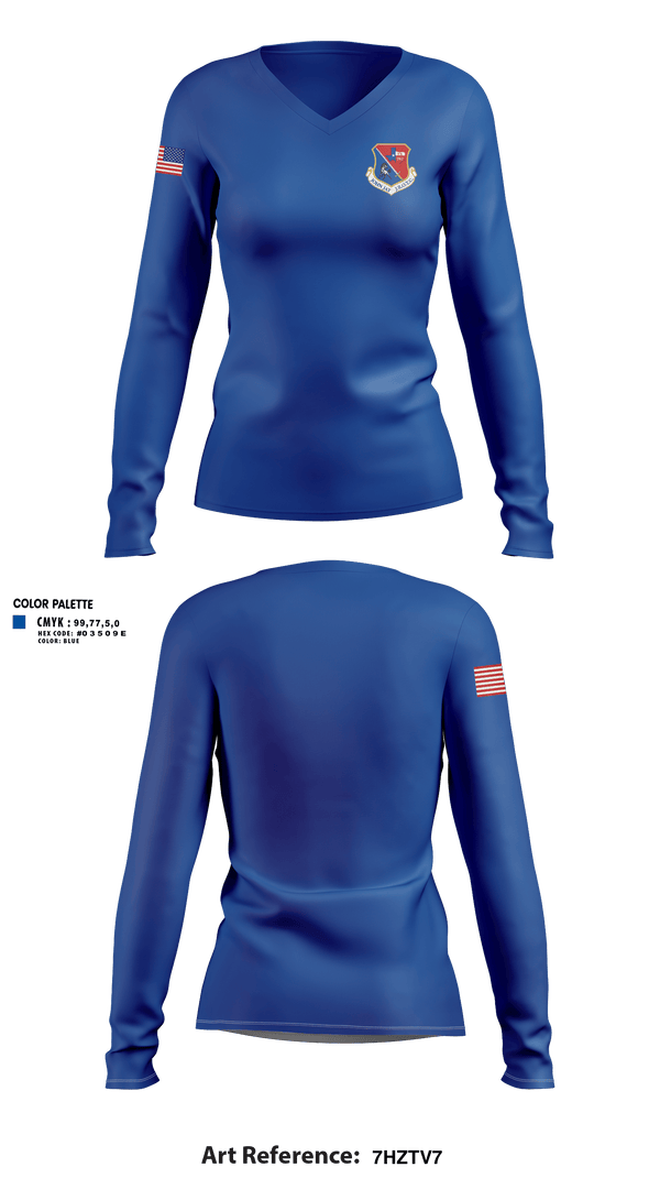 Womens Long Sleeve Vneck Shirt, Tx-782nd, Air Force, Teamtime, Team time, sublimation, custom sports apparel, team uniforms, spirit wear, spiritwear, sports uniforms, custom shirts, team store, custom team store, fundraiser sports, apparel fundraiser