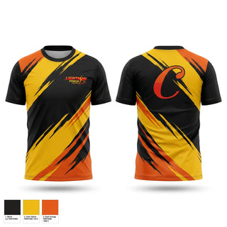 Soft Poly Tee Cotton Like Feel, Lightning Force Athletics, Track & Field, Teamtime, Team time, sublimation, custom sports apparel, team uniforms, spirit wear, spiritwear, sports uniforms, custom shirts, team store, custom team store, fundraiser sports, apparel fundraiser