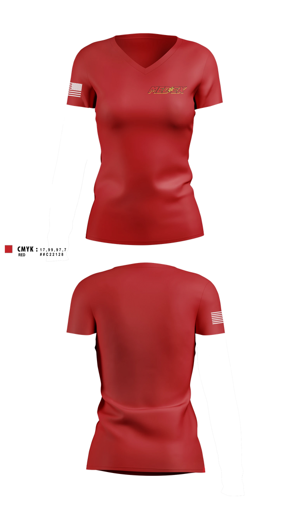 Womens Short Sleeve Vneck Shirt, MedEx EMS, EMS/EMT, Teamtime, Team time, sublimation, custom sports apparel, team uniforms, spirit wear, spiritwear, sports uniforms, custom shirts, team store, custom team store, fundraiser sports, apparel fundraiser