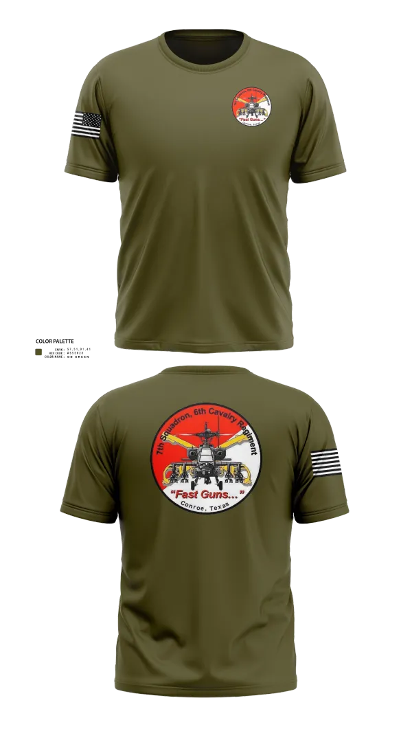 Short Sleeve Performance Shirt, 7th Squadron, Sixth Cavalry Regiment, , Teamtime, Team time, sublimation, custom sports apparel, team uniforms, spirit wear, spiritwear, sports uniforms, custom shirts, team store, custom team store, fundraiser sports, apparel fundraiser