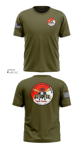 Old School Cotton Feel Shirt, 7th Squadron, Sixth Cavalry Regiment, , Teamtime, Team time, sublimation, custom sports apparel, team uniforms, spirit wear, spiritwear, sports uniforms, custom shirts, team store, custom team store, fundraiser sports, apparel fundraiser