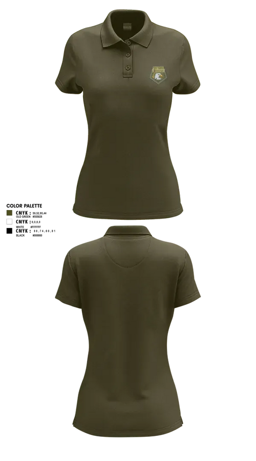 Womens Short Sleeve Performance Polo, PM C2 Transport, Army, Teamtime, Team time, sublimation, custom sports apparel, team uniforms, spirit wear, spiritwear, sports uniforms, custom shirts, team store, custom team store, fundraiser sports, apparel fundraiser