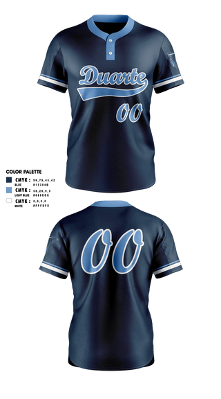 Duarte softball 15156516 Two Button Softball Jersey - 11