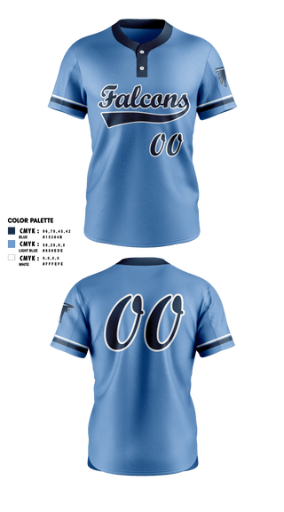 Duarte softball 15156516 Two Button Softball Jersey - 10