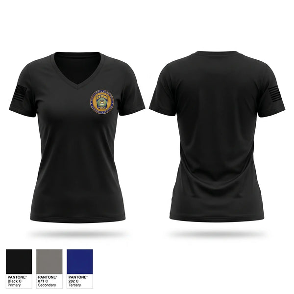 Womens Short Sleeve Vneck Shirt, New Bremen Police Department, Police, Teamtime, Team time, sublimation, custom sports apparel, team uniforms, spirit wear, spiritwear, sports uniforms, custom shirts, team store, custom team store, fundraiser sports, apparel fundraiser