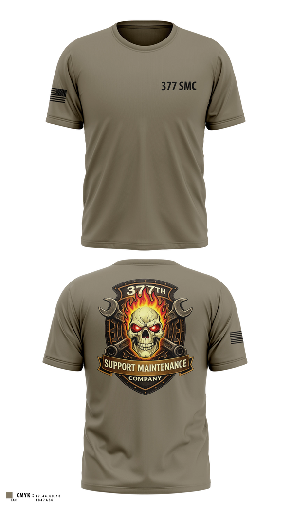 Old School Cotton Feel Shirt, 377 Support Maintenance Company, Army, Teamtime, Team time, sublimation, custom sports apparel, team uniforms, spirit wear, spiritwear, sports uniforms, custom shirts, team store, custom team store, fundraiser sports, apparel fundraiser