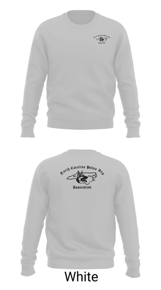 Crew Neck Sweatshirt, North Carolina Police Dog Association, Police, Teamtime, Team time, sublimation, custom sports apparel, team uniforms, spirit wear, spiritwear, sports uniforms, custom shirts, team store, custom team store, fundraiser sports, apparel fundraiser